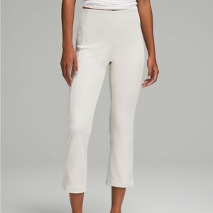 Lululemon Ribbed Softstreme Zip-Leg High-Rise Cropped Pants 12 LIKE NEW